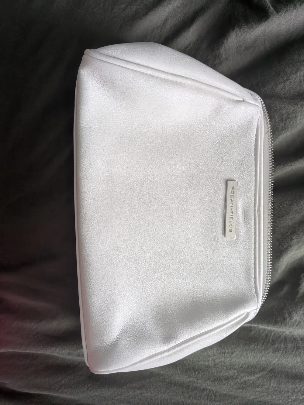 Rodan + Fields White Zip Cosmetic Case